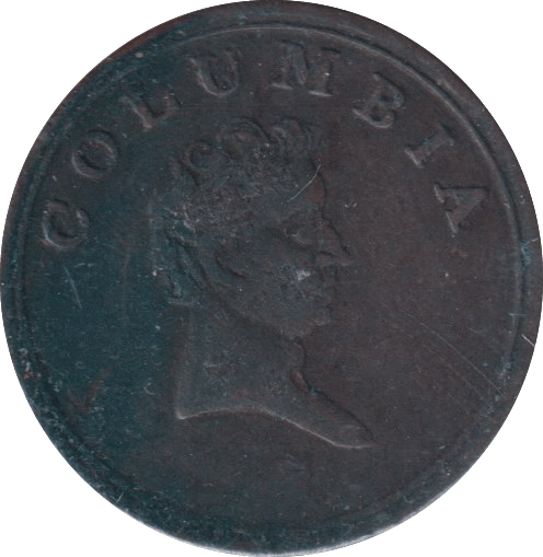 1813 COLUMBIA FARTHING TOKEN CANADA - FARTHING TOKEN - Cambridgeshire Coins