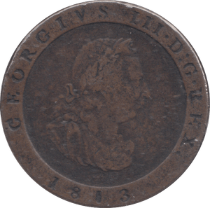 1813 HALF PENNY ISLE OF MAN - HALFPENNY - Cambridgeshire Coins