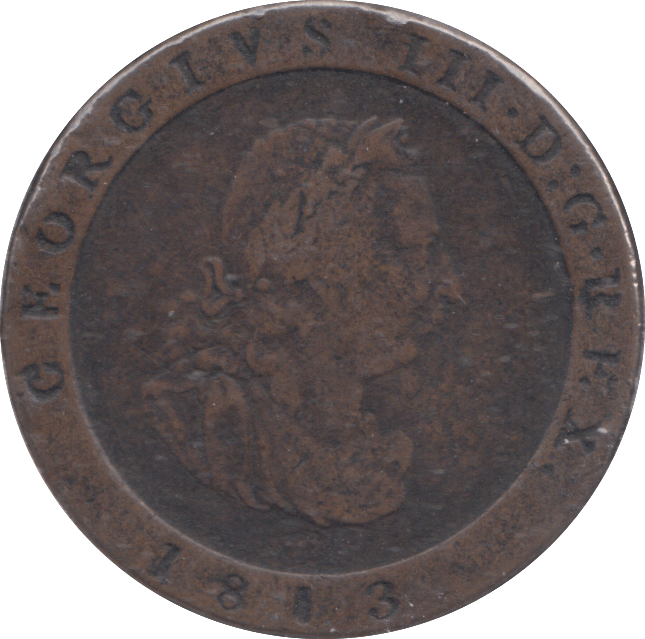 1813 HALF PENNY ISLE OF MAN - HALFPENNY - Cambridgeshire Coins