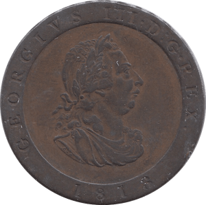 1813 HALFPENNY ISLE OF MAN - WORLD COINS - Cambridgeshire Coins