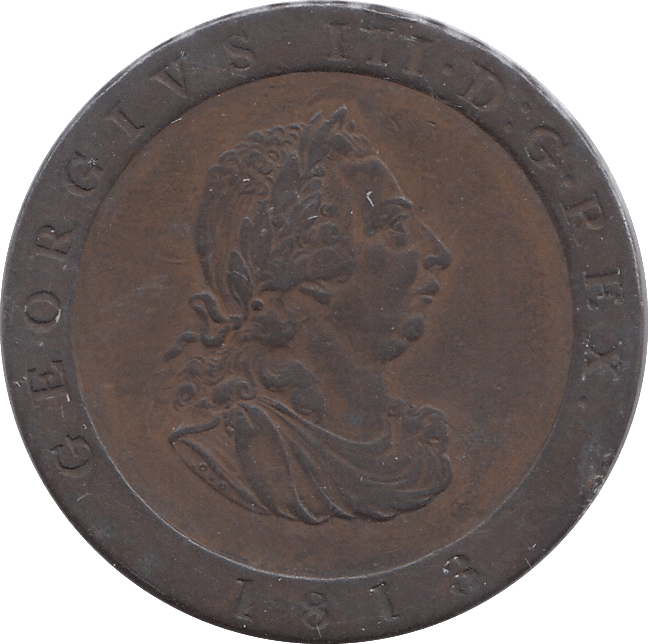 1813 HALFPENNY ISLE OF MAN - WORLD COINS - Cambridgeshire Coins