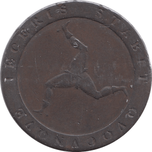 1813 HALFPENNY ISLE OF MAN - WORLD COINS - Cambridgeshire Coins