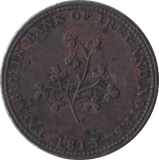 1813 HALFPENNY TOKEN J.HILLES DUBLIN - HALFPENNY TOKENS - Cambridgeshire Coins