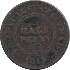 1813 HALFPENNY TOKEN WORCESTER - HALFPENNY TOKEN - Cambridgeshire Coins