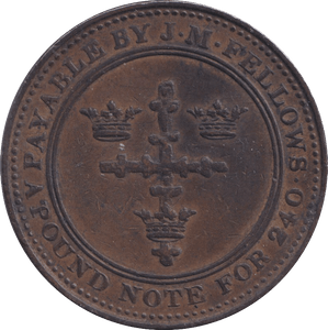 1813 NOTTINGHAM PENNY TOKEN - PENNY TOKEN - Cambridgeshire Coins