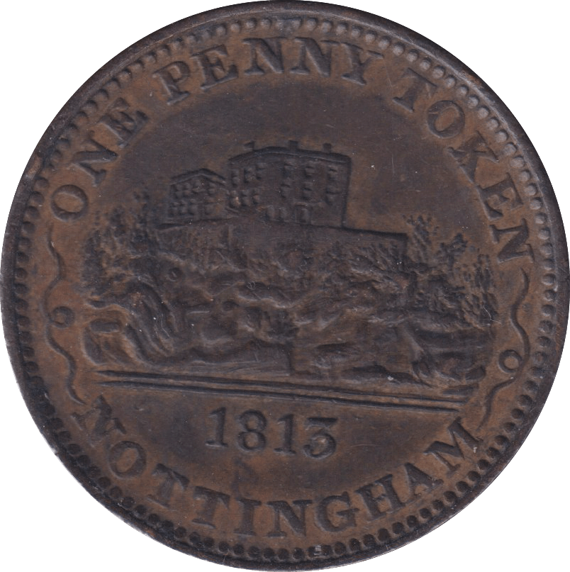 1813 NOTTINGHAM PENNY TOKEN - PENNY TOKEN - Cambridgeshire Coins