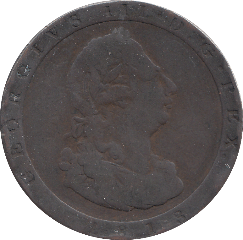1813 PENNY ISLE OF MAN - WORLD COINS - Cambridgeshire Coins