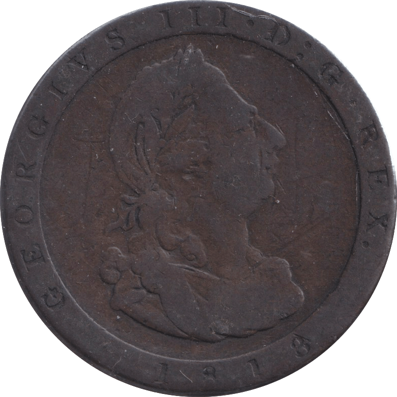 1813 PENNY ISLE OF MAN - WORLD COINS - Cambridgeshire Coins