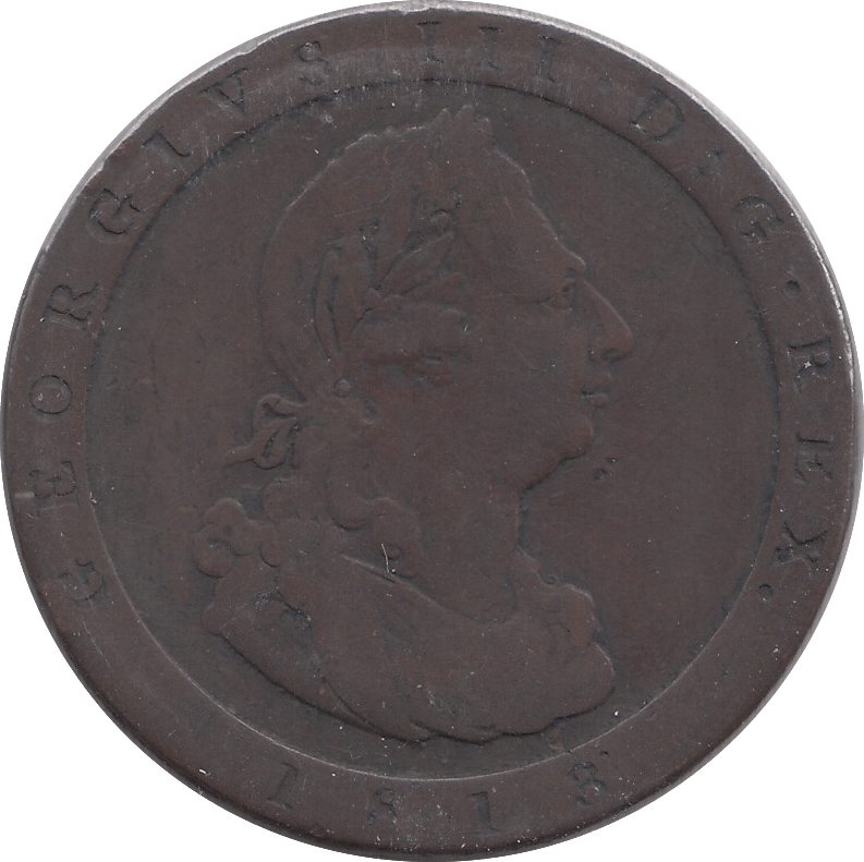 1813 PENNY ISLE OF MAN - WORLD COINS - Cambridgeshire Coins