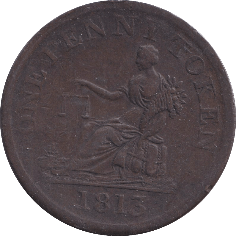1813 SHEFFIELD PENNY TOKEN - PENNY TOKEN - Cambridgeshire Coins