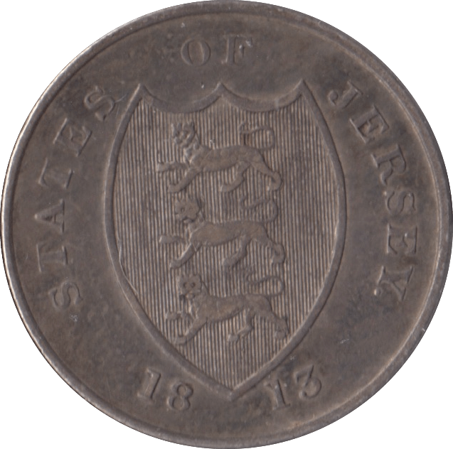 1813 SILVER 18 PENCE BANK TOKEN JERSEY - BANK TOKEN - Cambridgeshire Coins
