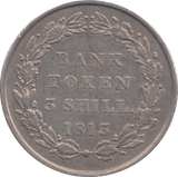1813 SILVER BANK TOKEN THREE SHILLING - BANK TOKEN - Cambridgeshire Coins