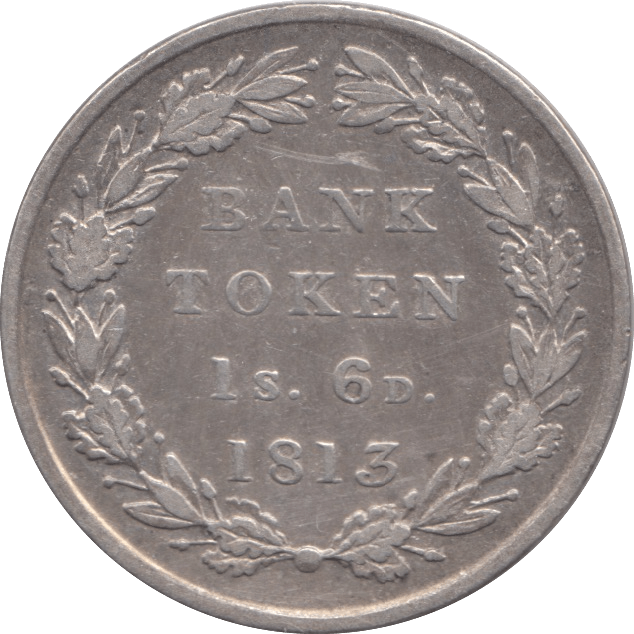 1813 SILVER SHILLING SIXPENCE BANK TOKEN ( VF ) - BANK TOKEN - Cambridgeshire Coins