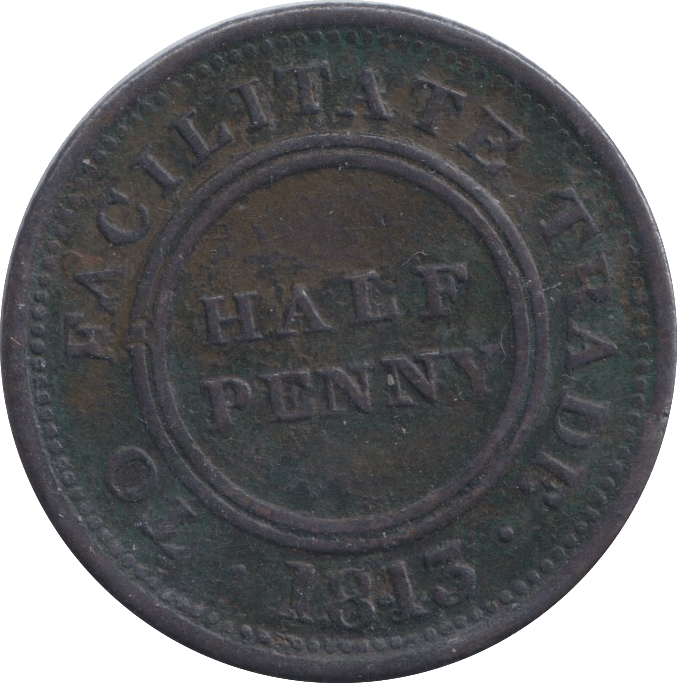 1813 WORCESTER HALFPENNY TOKEN - HALFPENNY TOKEN - Cambridgeshire Coins