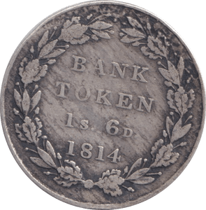 1814 BANK TOKEN 1 SHILLING 6 PENCE ( FINE ) - BANK TOKEN - Cambridgeshire Coins