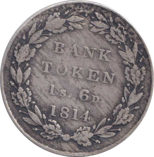 1814 BANK TOKEN 1 SHILLING 6 PENCE ( FINE ) - BANK TOKEN - Cambridgeshire Coins