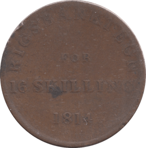 1814 DENARK 16 SKILLINGS - WORLD COINS - Cambridgeshire Coins