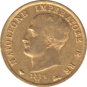 1814 GOLD 40 LIRA MILAN ITALY - GOLD WORLD COINS - Cambridgeshire Coins