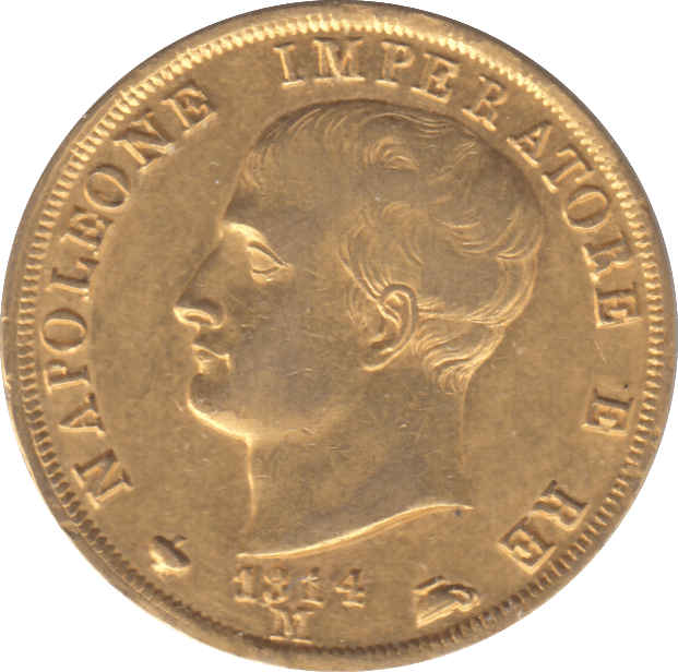 1814 GOLD 40 LIRA MILAN ITALY - GOLD WORLD COINS - Cambridgeshire Coins