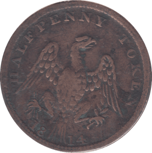 1814 HALFPENNY TOKEN CANADA - HALFPENNY TOKEN - Cambridgeshire Coins