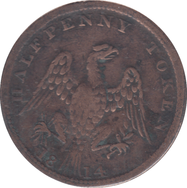 1814 HALFPENNY TOKEN CANADA - HALFPENNY TOKEN - Cambridgeshire Coins