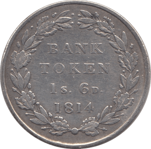 1814 SILVER SHILLING SIXPENCE BANK TOKEN ( VF ) - BANK TOKEN - Cambridgeshire Coins