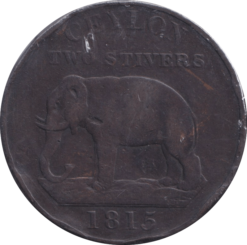 1815 2 STIVER CEYLON - WORLD COINS - Cambridgeshire Coins