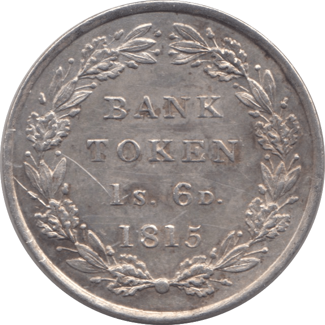 1815 SILVER SHILLING SIXPENCE BANK TOKEN ( AUNC ) - BANK TOKEN - Cambridgeshire Coins