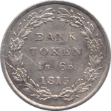 1815 SILVER SHILLING SIXPENCE BANK TOKEN ( AUNC ) - BANK TOKEN - Cambridgeshire Coins
