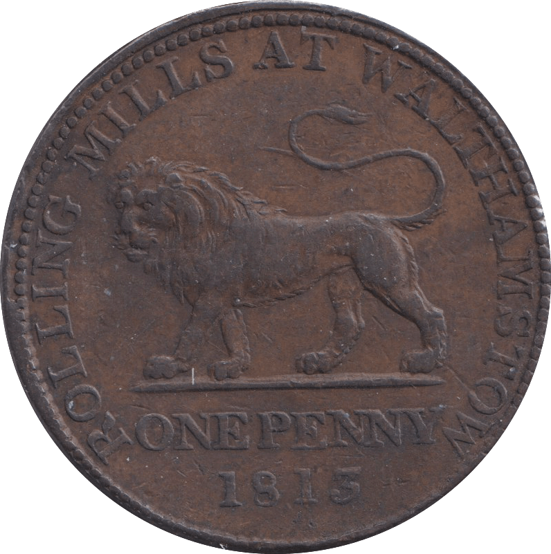 1815 WALTHAMSTOW PENNY TOKEN - PENNY TOKEN - Cambridgeshire Coins