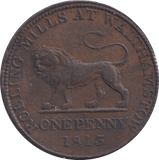 1815 WALTHAMSTOW PENNY TOKEN - PENNY TOKEN - Cambridgeshire Coins