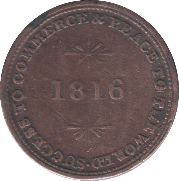 1816 HALFPENNY TOKEN CANADA - HALFPENNY TOKEN - Cambridgeshire Coins