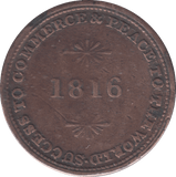 1816 HALFPENNY TOKEN CANADA - HALFPENNY TOKEN - Cambridgeshire Coins