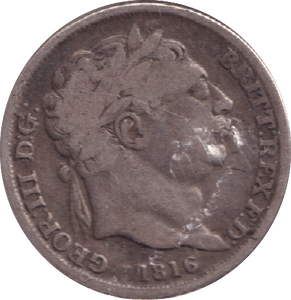 1816 SIXPENCE ( FAIR ) - SIXPENCE - Cambridgeshire Coins