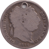 1816 SIXPENCE ( NF ) HOLED - SIXPENCE - Cambridgeshire Coins