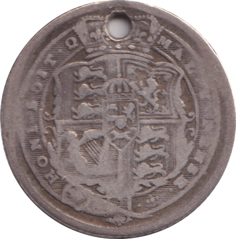 1816 SIXPENCE ( NF ) HOLED - SIXPENCE - Cambridgeshire Coins