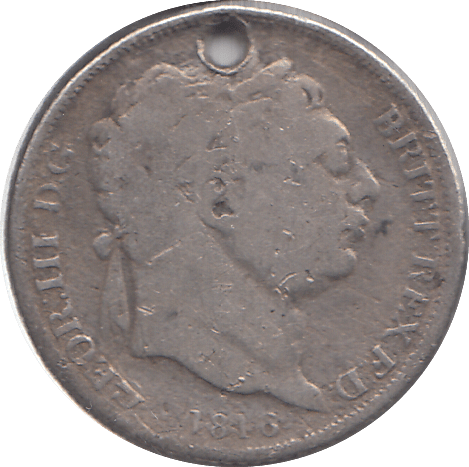 1816 SIXPENCE ( NF ) HOLED - SIXPENCE - Cambridgeshire Coins