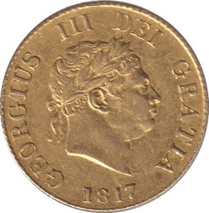 1817 GOLD HALF SOVEREIGN ( AUNC ) - HALF SOVEREIGN - Cambridgeshire Coins