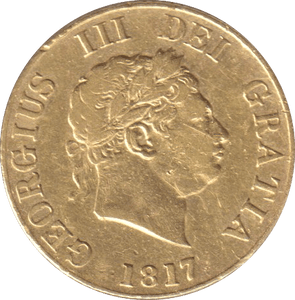 1817 GOLD HALF SOVEREIGN ( GVF ) - HALF SOVEREIGN - Cambridgeshire Coins