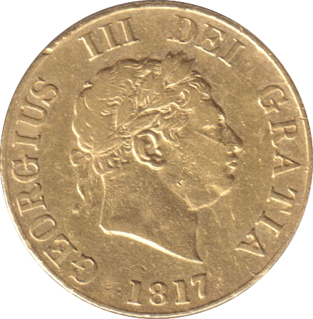 1817 GOLD HALF SOVEREIGN ( GVF ) - HALF SOVEREIGN - Cambridgeshire Coins