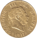 1817 GOLD HALF SOVEREIGN ( GVF ) - HALF SOVEREIGN - Cambridgeshire Coins