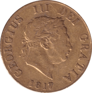 1817 GOLD HALF SOVEREIGN ( VF ) - HALF SOVEREIGN - Cambridgeshire Coins