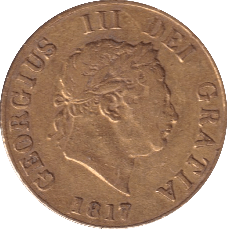 1817 GOLD HALF SOVEREIGN ( VF ) - HALF SOVEREIGN - Cambridgeshire Coins