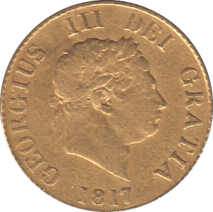 1817 HALF SOVEREIGN ( VF ) - HALF SOVEREIGN - Cambridgeshire Coins