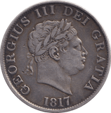 1817 HALFCROWN ( VF ) - HALFCROWN - Cambridgeshire Coins