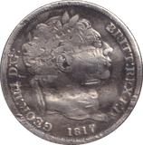 1817 SIXPENCE ( FAIR ) - SIXPENCE - Cambridgeshire Coins