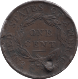 1817 USA ONE CENT - WORLD COINS - Cambridgeshire Coins