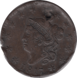 1817 USA ONE CENT - WORLD COINS - Cambridgeshire Coins