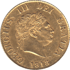 1818 GOLD HALF SOVEREIGN ( EF ) - HALF SOVEREIGN - Cambridgeshire Coins