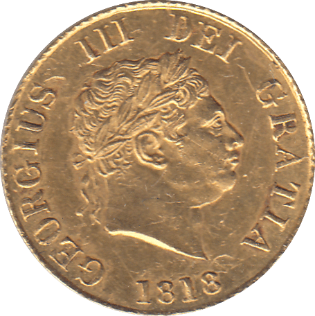 1818 GOLD HALF SOVEREIGN ( EF ) - HALF SOVEREIGN - Cambridgeshire Coins